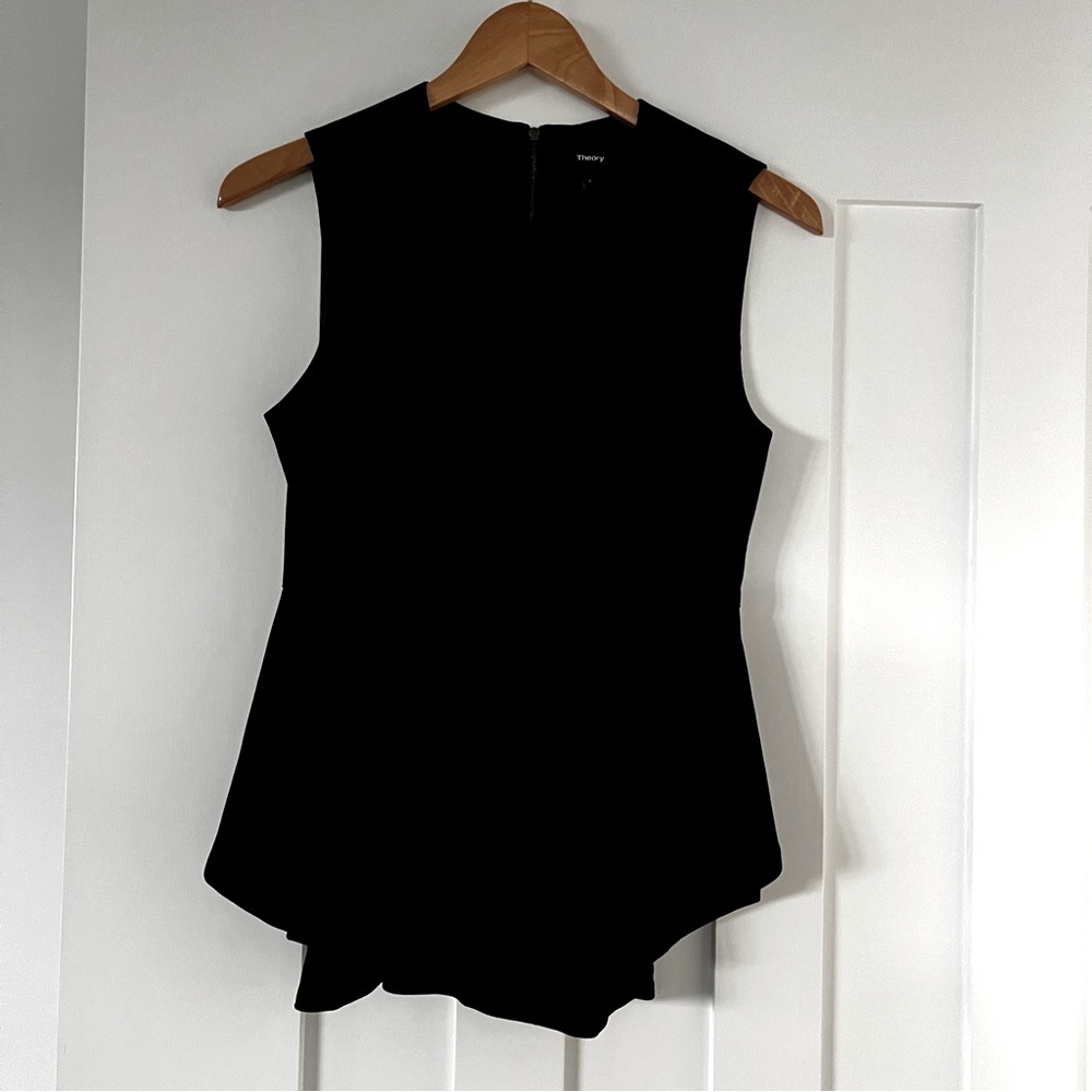 Theory Suede Peplum Top